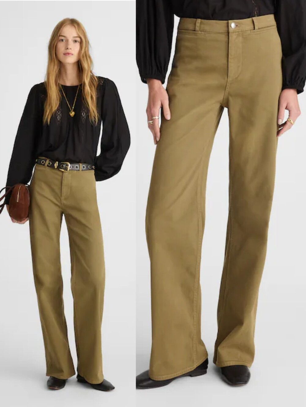 Madewell The Wide Leg Pant in Twill